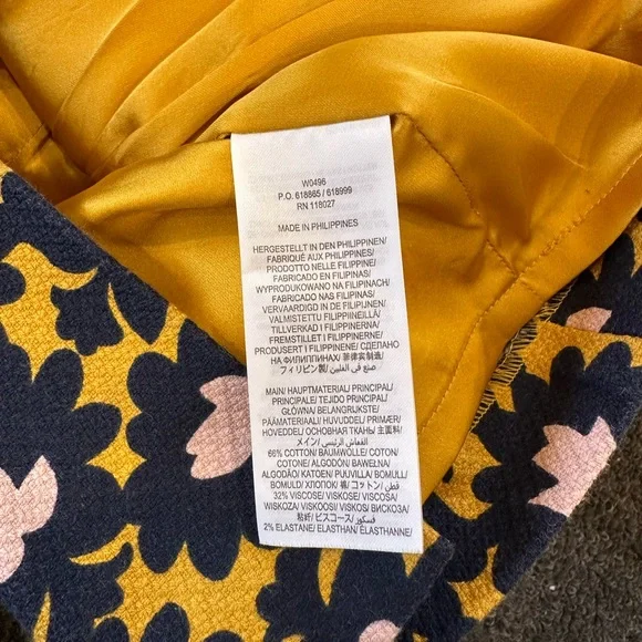 Boden Louise Floral Print Dress Tuscan Sun Bloom Stamp Yellow Size 4 Regular - Picture 11 of 11